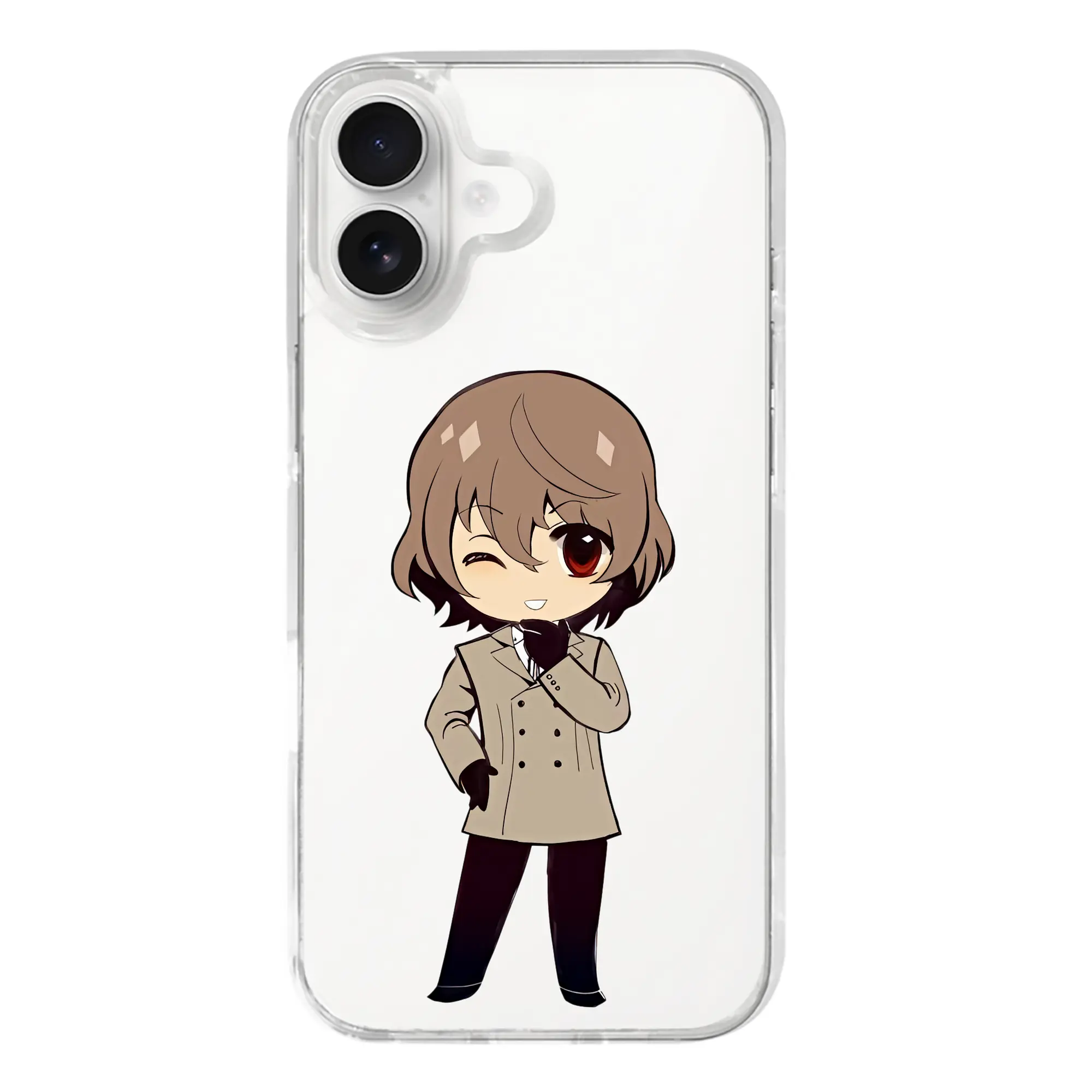 ペルソナ グッズ,明智吾郎 - iPhone 17シリーズ 透明スマホケース – 薄型・耐衝撃・精密フィット保護カバー